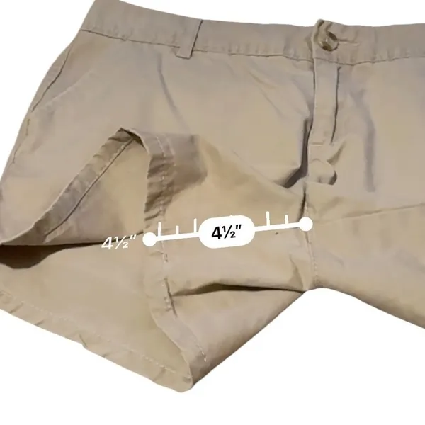 Y2K Abercrombie & Fitch Low Rise Shorts‎ Tan Moose Logo Casual Size 6 Old Money - Image 11