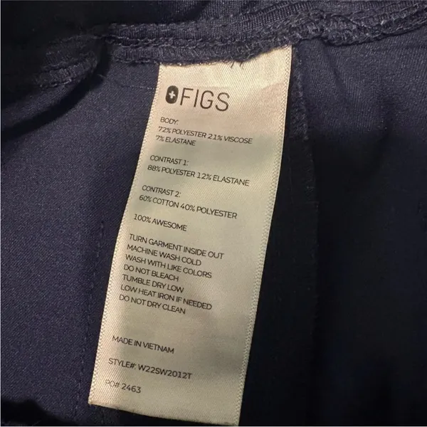 FIGS Navy Jogger Scrub Pants Small Tall | Technical Collection | Pocket Flaw - Image 4