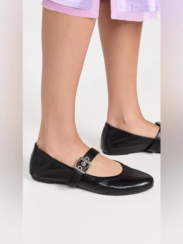 SCHUTZ Womens Calita Black Ballet Flats Size 8.5 B - Image 3