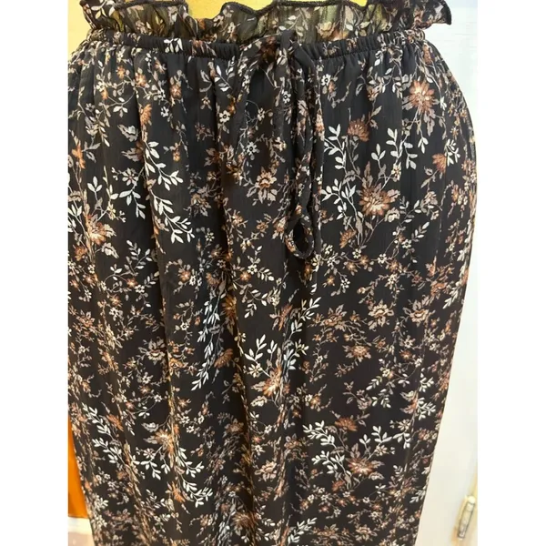 Thirty/Thirty floral print maxi skirt elasticized ruffled waistline Size Xs - Image 5