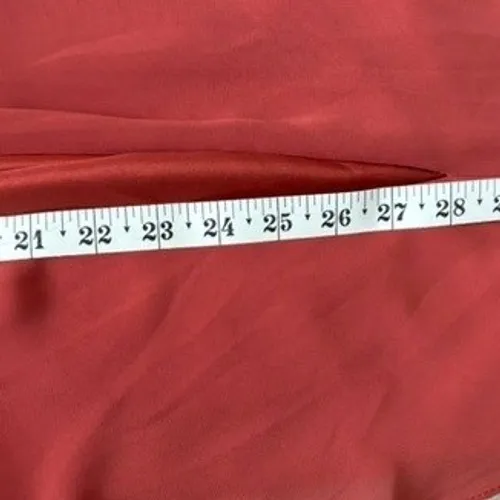 Azazie‎ Naeem Dress Size A8 A-line V Neck Ruffle Chiffon Terracotta - Image 8