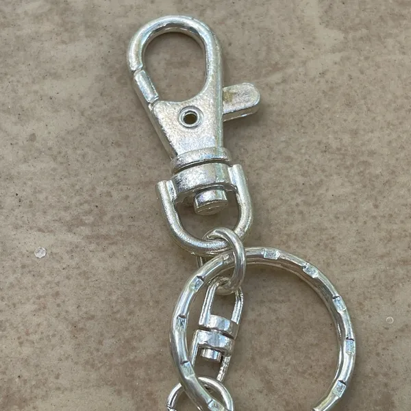 Boutique Silver Tone Western Cowgirl Boot with Spur Keychain Purse Charm - Image 3