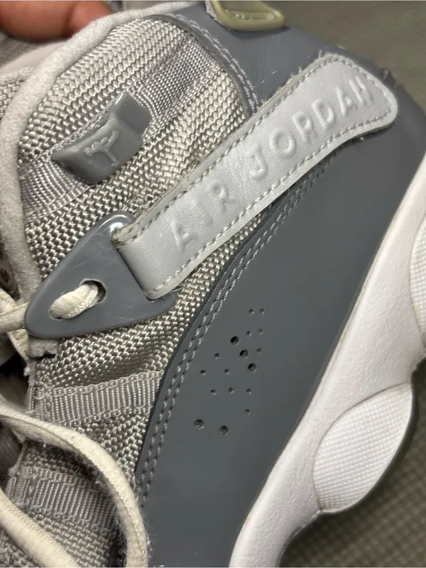 Jordan 6 Rings GS Cool Grey White Patent Leather Sneakers 323419-015 Youth 5.5Y - Image 5
