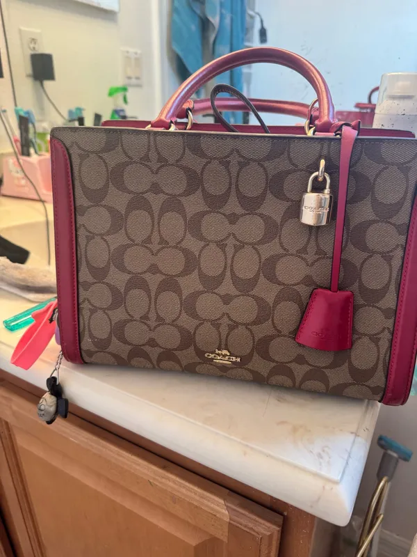 Real Coach Leather Bag - Image 2