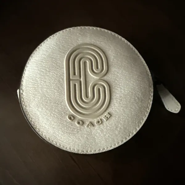Coach Round Hybrid Pouch In Signature Canvas Central Embossed Coach Patch NWOT - Image 2