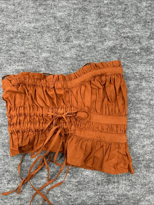 Free People Gabby Tube Cropped Top - Terracotta -XSMALL - Removable Straps - Image 7