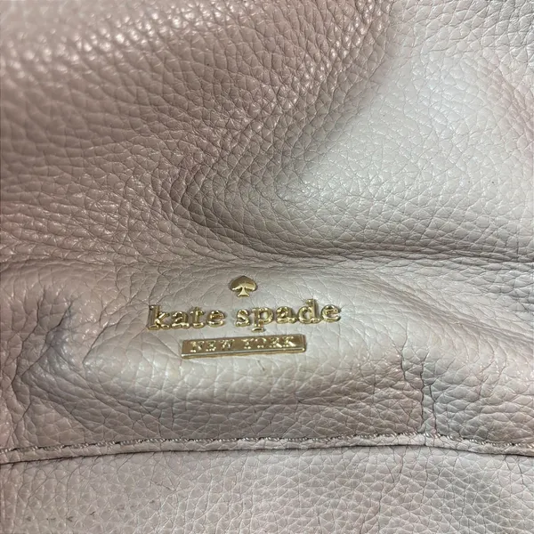 Kate Spade New‎ York Taupe Pebbled Leather Hobo Shoulder Bag Gold Hardware - Image 9