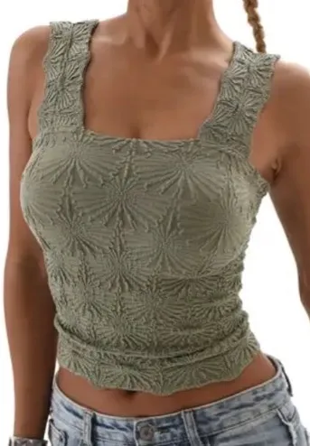Cami Tank Top With Jacquard Floral - Image 9