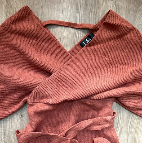 Lulus Burnt Orange Sweater Dress - Image 3