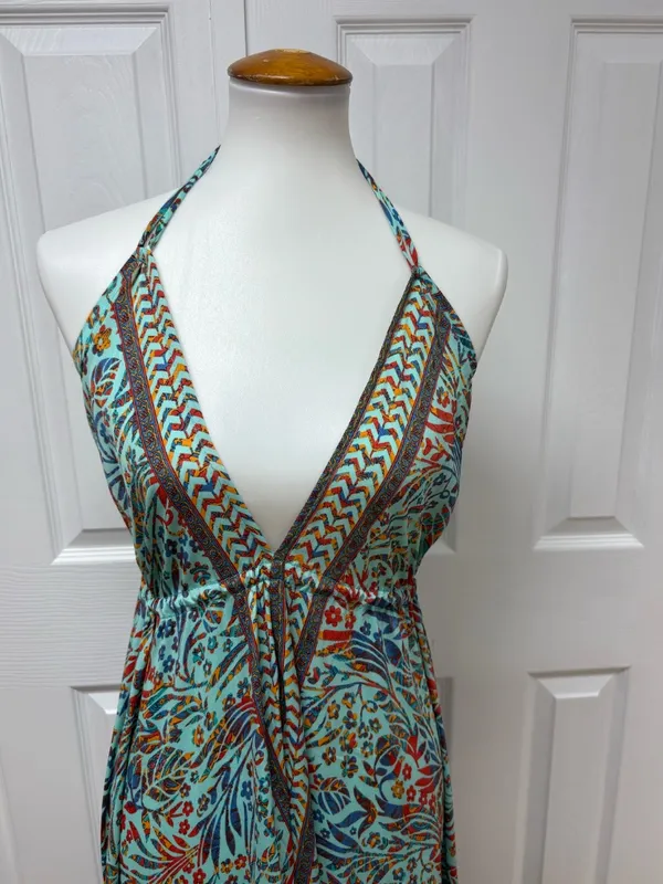 Open Back Boho‎ Love Maxi Dress In Floral Print - Size: One Size. - Image 3
