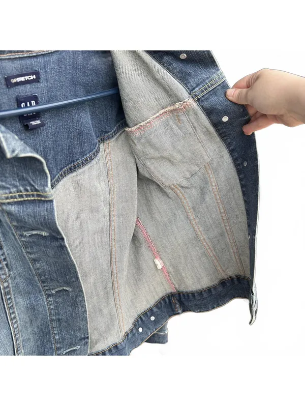 GAP Denim Jacket - Stretch, Classic Blue, Size L - Image 6