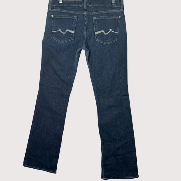 7 For All Mankind Bootcut Jeans Sz 30 Women Stretch Signature Wave Pocket Design - Image 3