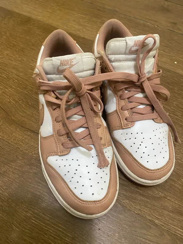 Nike Women's Dunk Low Rose Whisper Pink White Shoes - Image 5