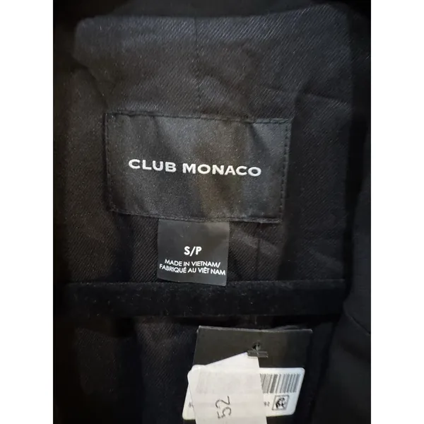 Club Monaco Women's Varlah Relaxed Long Vest Size Small Black 90's Longline - Image 4