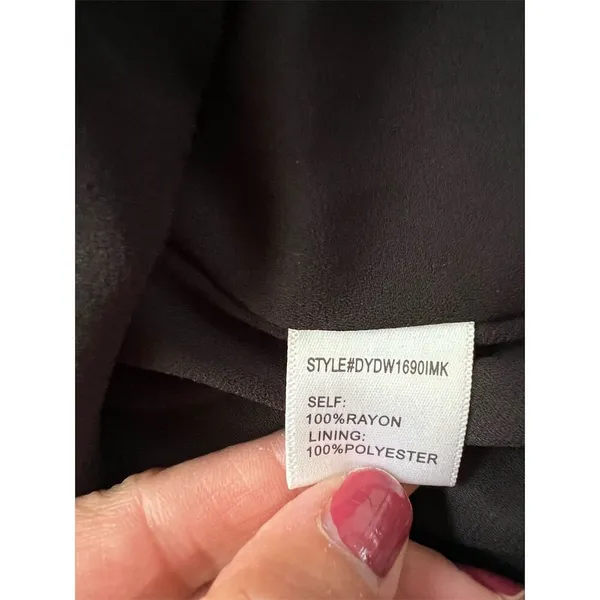 Topshop Women's Black Wrap Mini Dress with Ruffle Detail Size L - Image 5