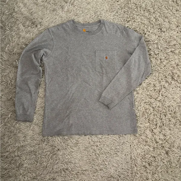 Carhartt Heather Gray Women’s Long Sleeve Tee Size M - Image 3
