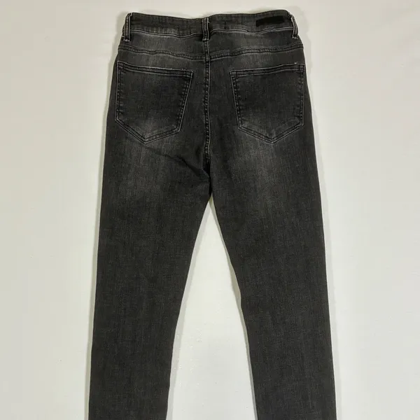 Risen Los Angeles Womens 27/5 Faded Black High Rise Distressed Skinny Jeans - Image 7
