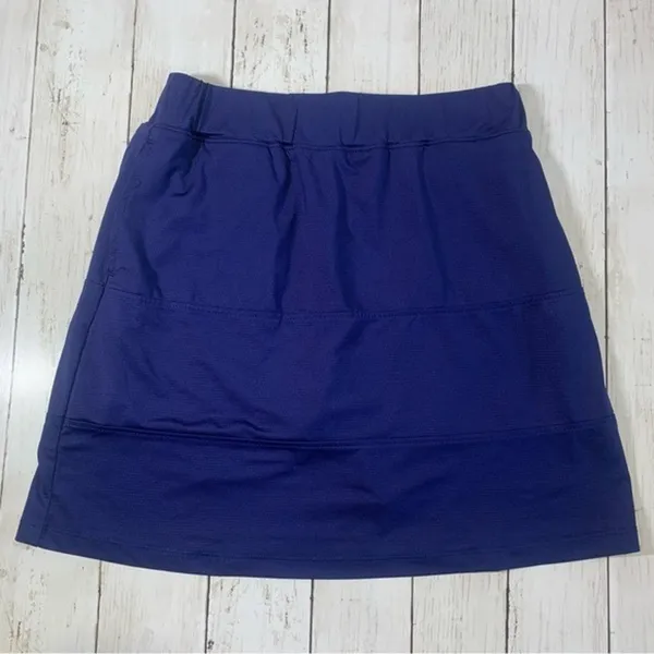 Court Haley Women's M Navy Blue Athletic Tiered Skort Tenniscore Golf Sporty - Image 2
