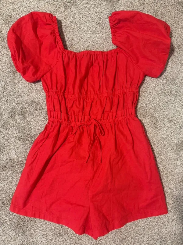 Lane 201 Rivalry Romper - Red - Image 2