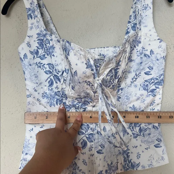 House of CB Chicca Blue Floral Top nwot size‎ XS D/DD - Image 7