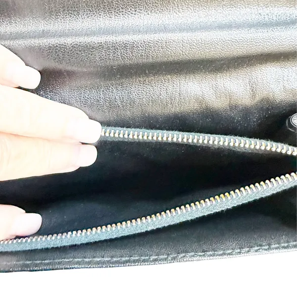 VTG Black Velvet Evening Handbag Gold Frame Retro Geometric Whimsigoth Purse - Image 7