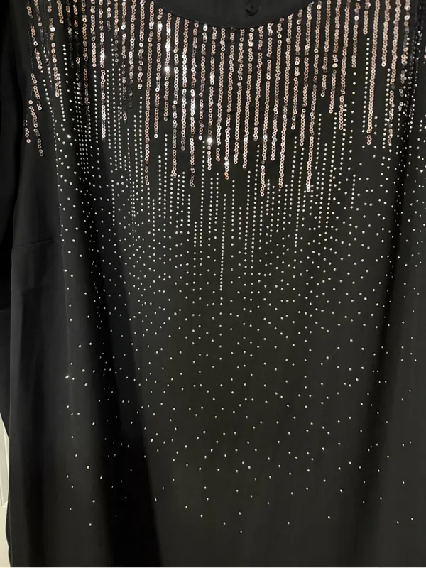 torrid Black Scoop Neck Sequin Tunic with Rose-Gold Accents - Image 3
