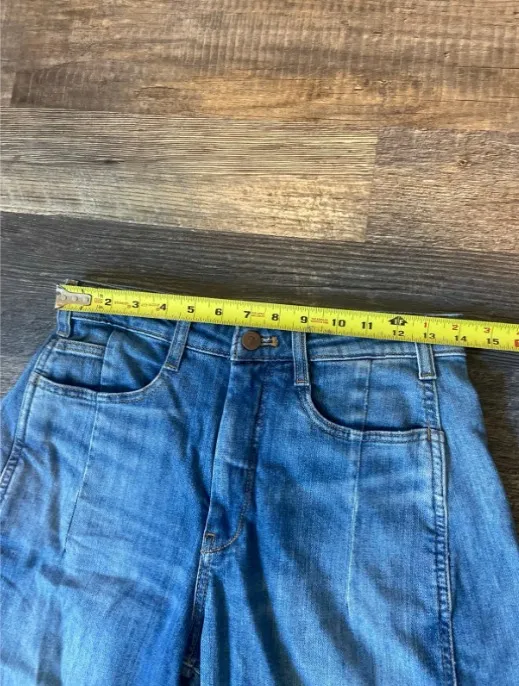 Pilcro Anthropologie The Kenna Mid-Rise Heritage Barrel Wide Leg Ankle Jeans 28 - Image 7