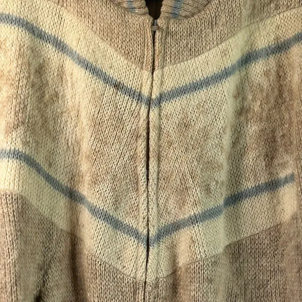 Eider Knit Wool Full Zip Cardigan Sweater Womens Large Tan Icelandic Scotland - Image 5