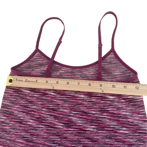 Tart Pink Purple space Dye athletic Cami Tank Top Women's M Stretch Layering Workout - Image 9