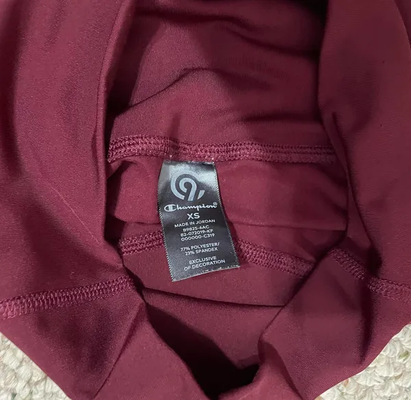 Champion Maroon Hi Waisted Leggings - Image 5