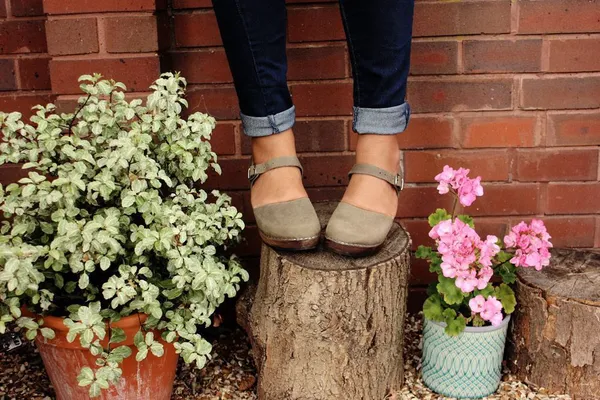 Lotta Low Wood Clogs In Taupe Oiled Nubuck - Image 2