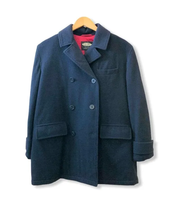 Double Breasted Classic Navy Blue Wool Peacoat, sz. XS - Image 12