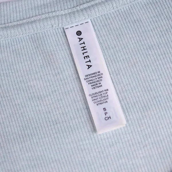 Athleta Cloudlight Rib Stratus Top Women S Teal‎ Blue Long Sleeve Scoop Neck Tee - Image 4