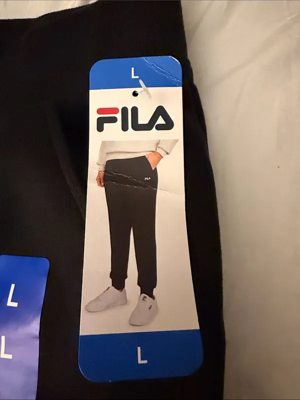 Fila Moby Jogger Sweatpants Unisex with Elastic waistband, black. Size L. NWT - Image 2