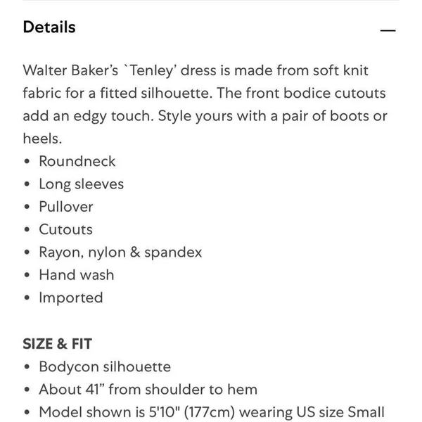 NWOT Walter Baker Tenley Midi Bodycon Dress‎ - Image 7