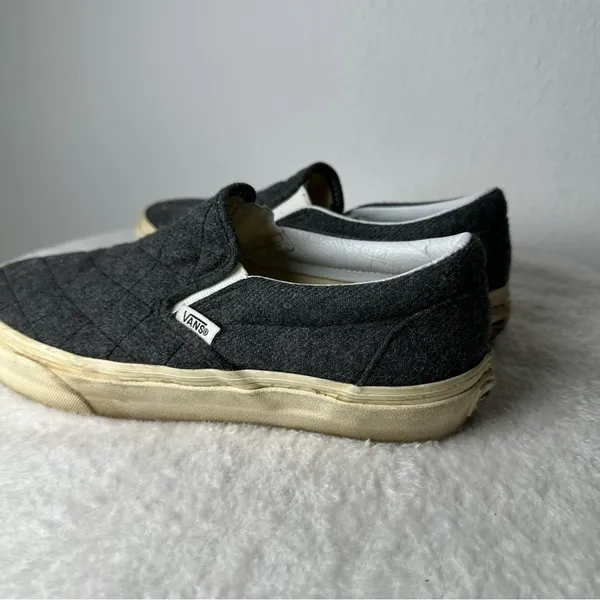 Vans Classic Gray Quilted Slip-On Loafers Canvas Unisex Men’s 5.0 Or Women’s 6.5 - Image 7