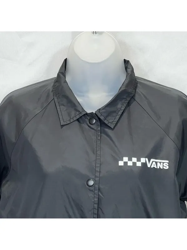 Vans Thanks Coach Lightweight Jacket Size M Black - Image 6