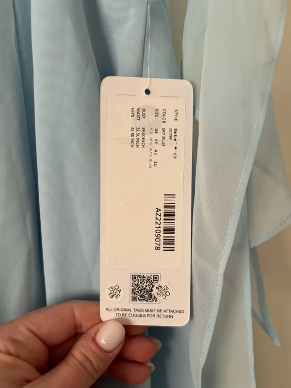 Azazie Sky Blue Bridesmaid Dress - Image 7
