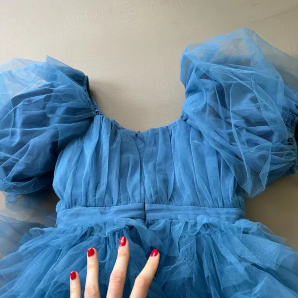 Ivy City Co. Tulle Puff-Sleeve Fairytale Dress - Image 7