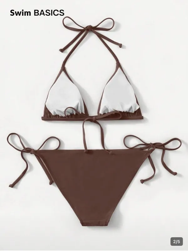 Shein Bikini Set Brown - Image 2