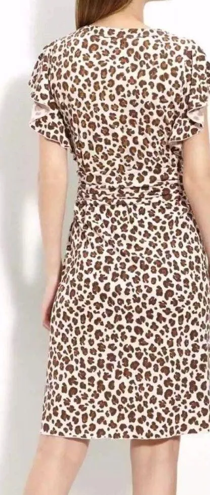 Tory Burch Women's Glady Animal Print Short Flutter Sleeve Dress - Image 2