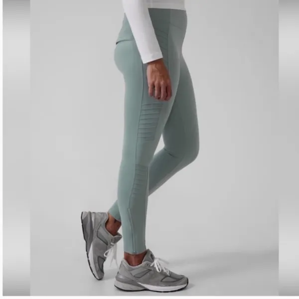 Athleta Delancey Moto Tight High-Rise Leggings Pants W1759 Sz S - Image 3