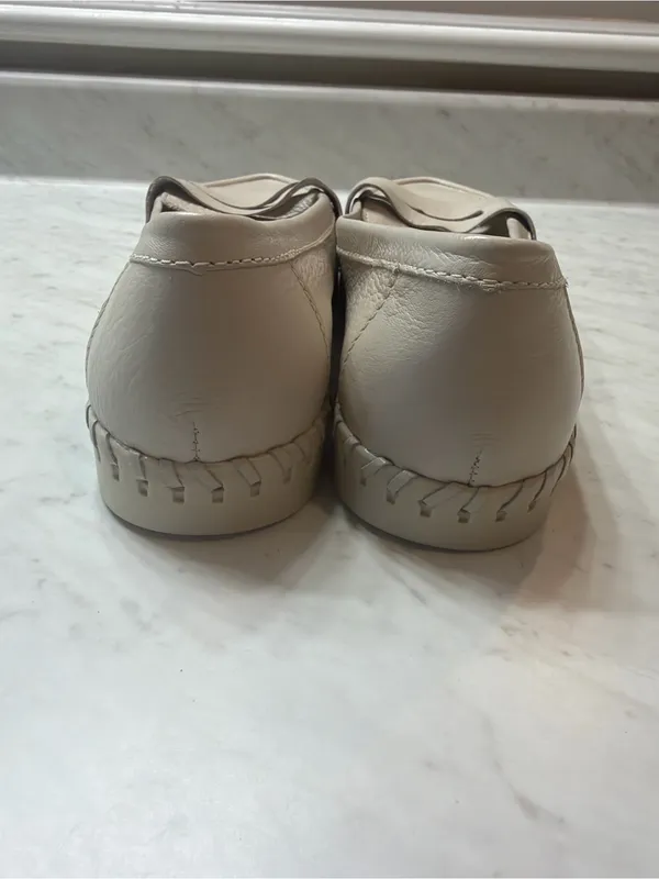 Bottero Comfort Leather Penny Loafers Ivory Cream Size 9/EU 40 Made in Brazil - Image 6