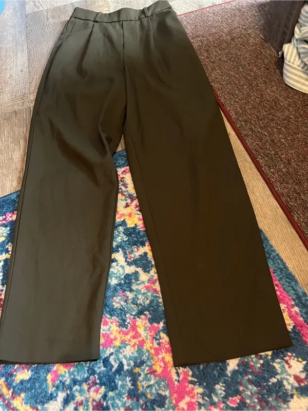 Mango Classic Straight-Leg Dress Pants - Olive - Image 3