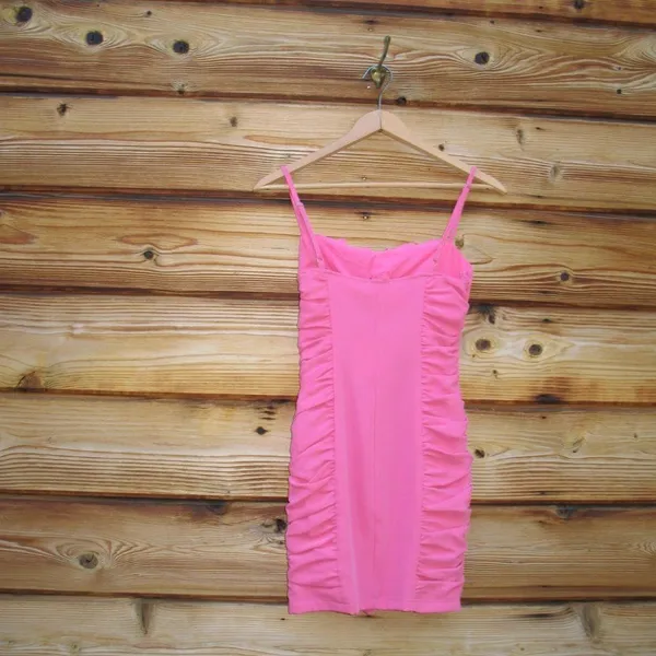 NWT Revolve Superdown Barbie Pink Crystal Ruched Cami Dress - Image 7