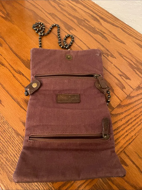 Free People Brown Leather Crossbody with Ball Chain - Image 3
