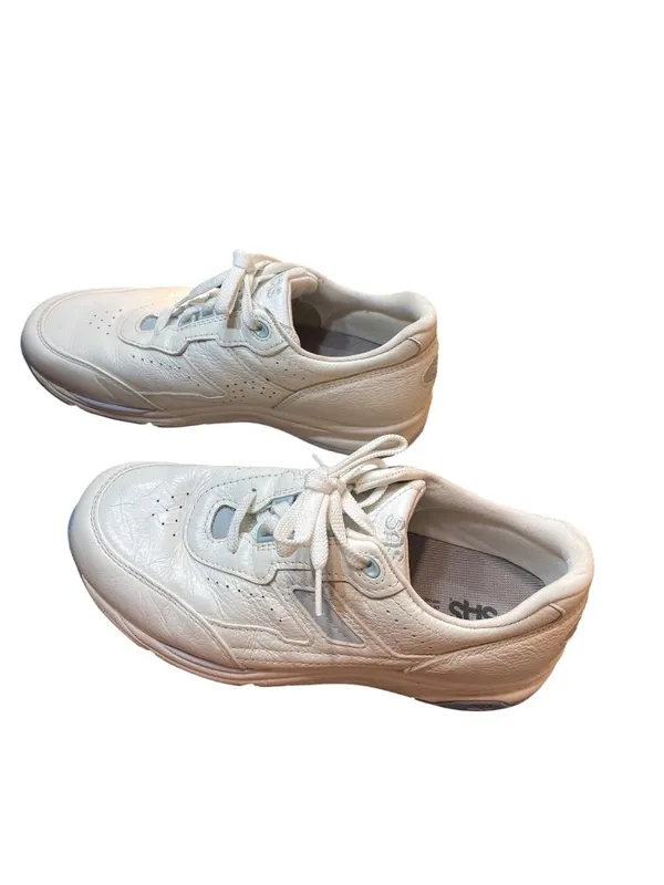 SAS Tripad Walk for Life wms white blue low leather sneakers sz 8W SKU 10-334 - Image 3