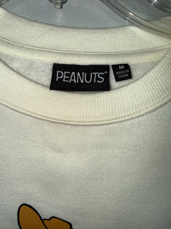 Peanuts Cream Crewneck with Snoopy Cowboy Graphic - Image 2