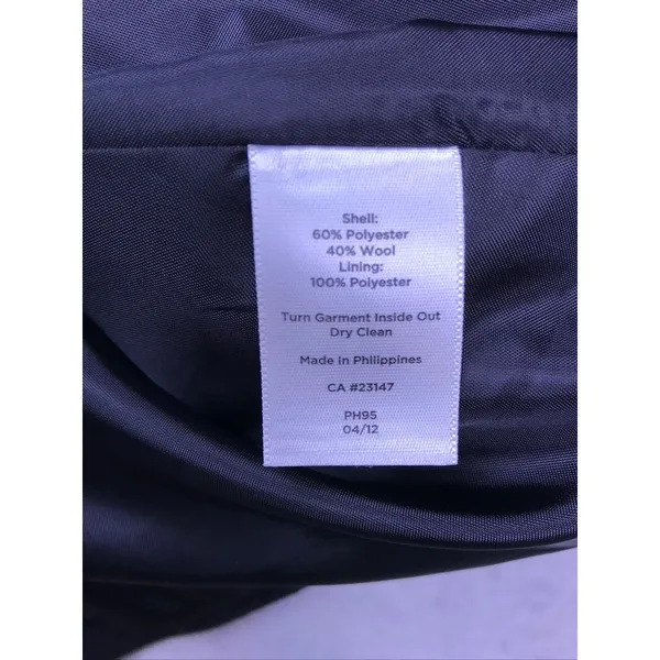 Talbots Wool Blend Blazer Women 10 Black Gold Button Collared Professional - Image 7