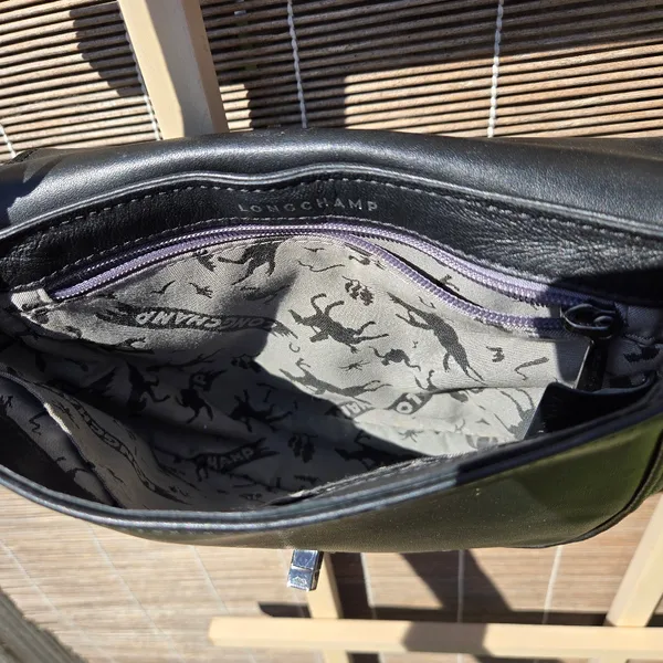 LONGCHAMP Cavalcade Black Leather Crosdbody Bag Small - Image 10